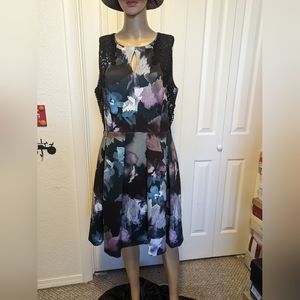 Antonio Melani Fit and Flare Floral Dress size 10.